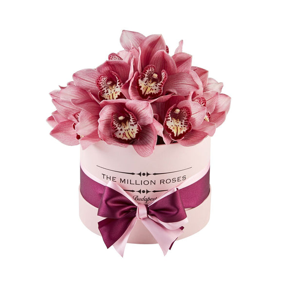 Small - Pink Orchids - Pink Box - The Million Roses Slovakia