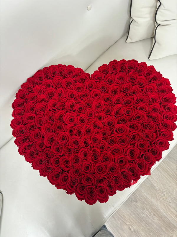 Mega Heart Box- Large Eternity Box - The Million Roses Slovakia