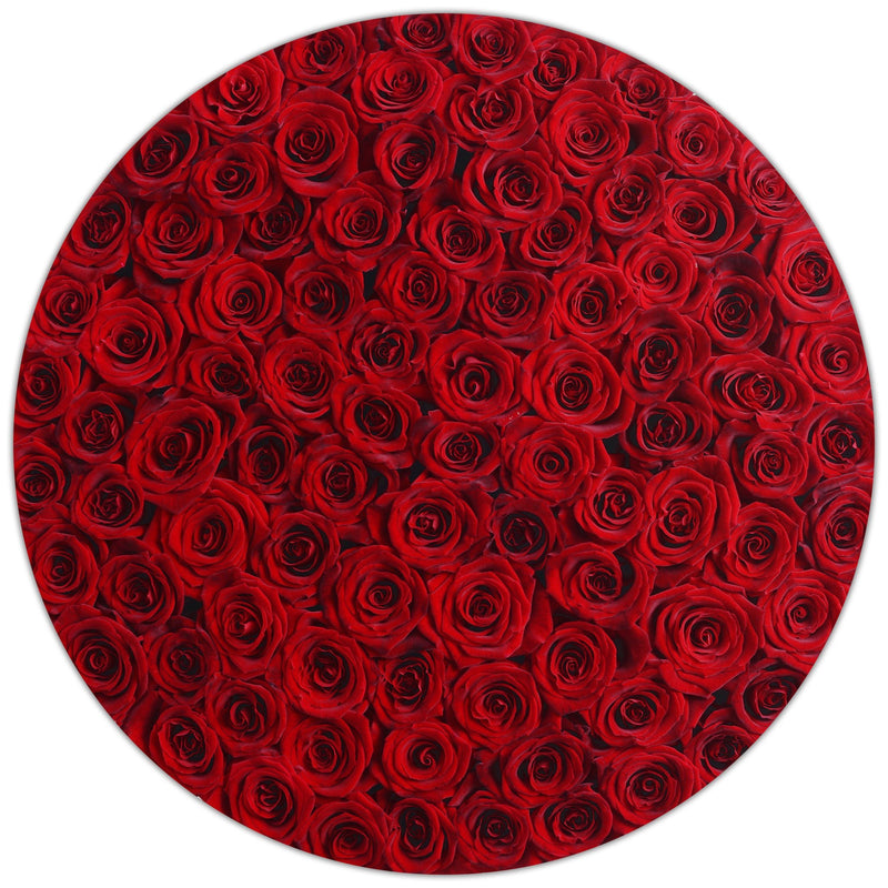 The Million Large Luxury Box - Red Eternity Roses - Black Box - The Million Roses Slovakia