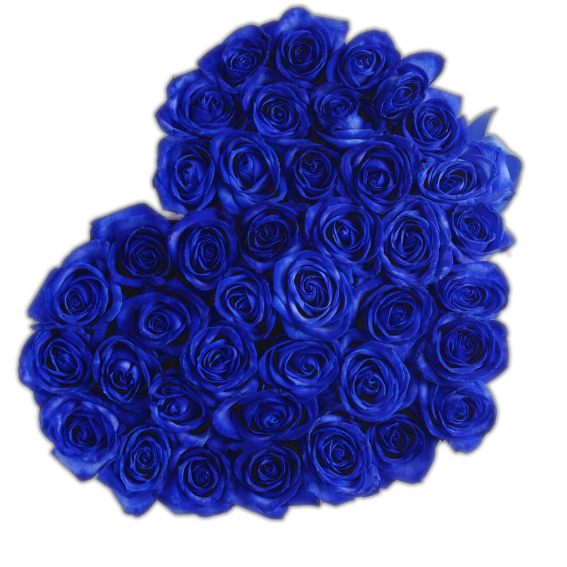 The Million Love Heart - Blue Roses - White Box - The Million Roses Slovakia
