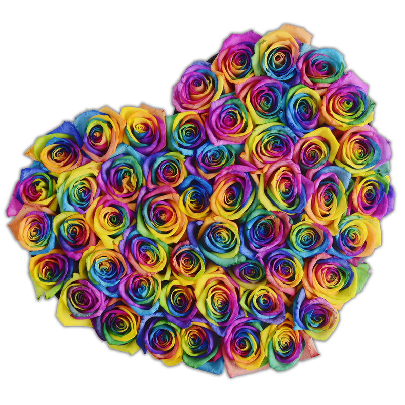 The Million Love Heart - Rainbow Roses - Black Box - The Million Roses Slovakia