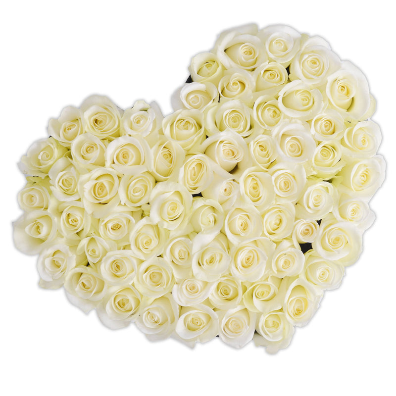 The Million Love Heart - White Roses - Black Box - The Million Roses Slovakia