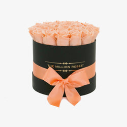 Small - Peach Eternity Roses - Black Box - The Million Roses Slovakia