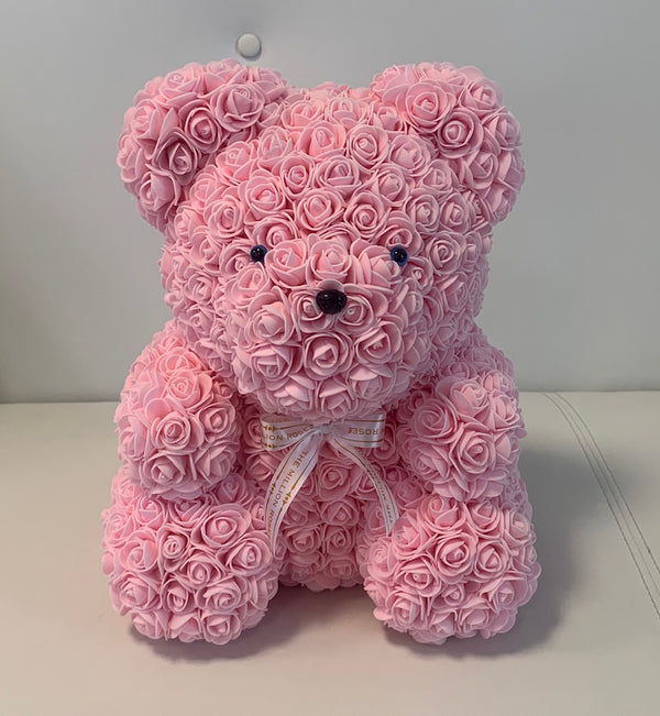 Rose Bear- Light Pink, 40cm - The Million Roses Slovakia