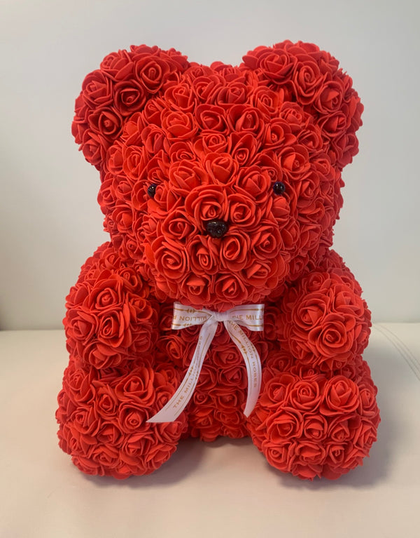 Rose Bear- Red, 40cm - The Million Roses Slovakia