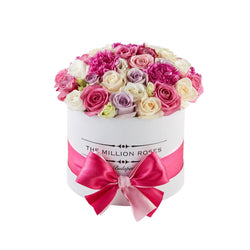 Small - Mix Roses - White Box - The Million Roses Slovakia