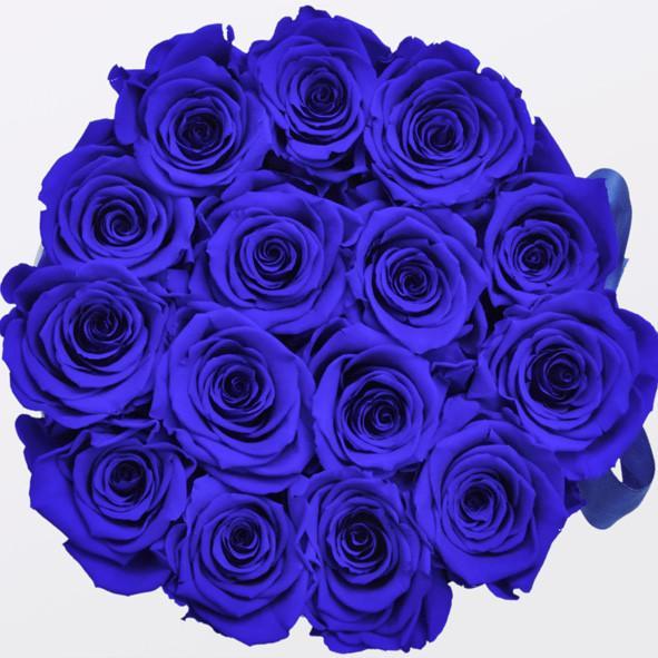 Small - Blue Eternity Roses - White Box - The Million Roses Slovakia