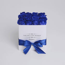 Cube - Blue Roses - White Box - The Million Roses Slovakia
