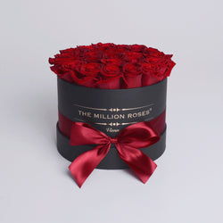 Small - Red Roses  - Black Box - The Million Roses Slovakia