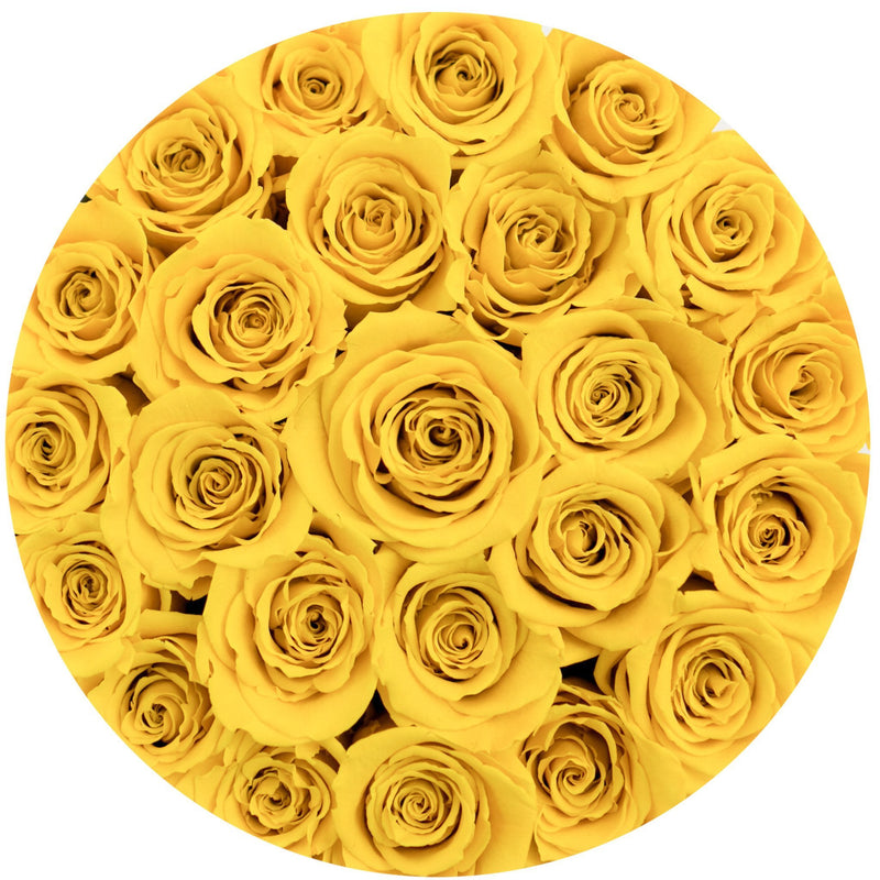 Small - Light Yellow Eternity Roses - Black Box - The Million Roses Slovakia