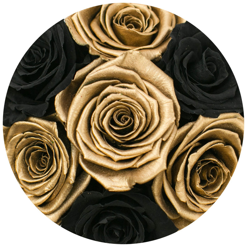 The Million Basic - Black & Gold  Roses - Black Box - The Million Roses Slovakia