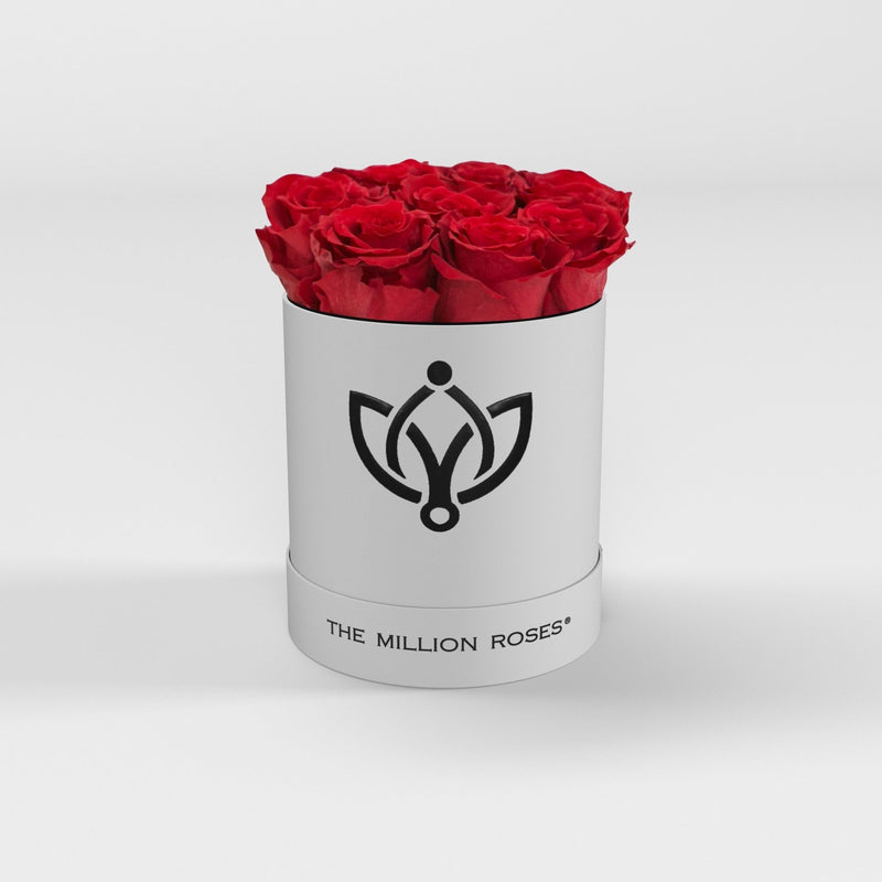 Biely basic box - Červené ruže - The Million Roses Slovakia