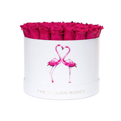 Small - Pink Roses - Flamingo Box - The Million Roses Slovakia