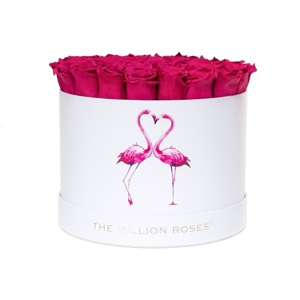 Medium - Pink Roses - Flamingo Box - The Million Roses Slovakia