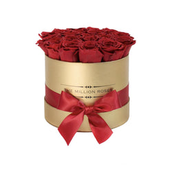 Small - Red Eternity Roses - Gold Box - The Million Roses Slovakia