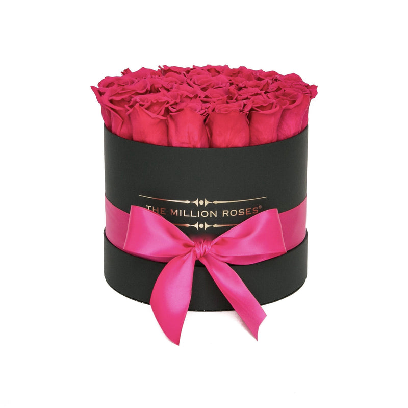 Small - Hot Pink Eternity Roses - Black Box - The Million Roses Slovakia