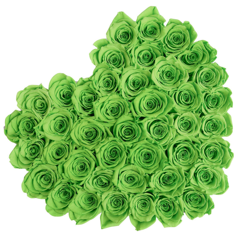 The Million Love Heart - Green Eternity Roses - Black Box - The Million Roses Slovakia