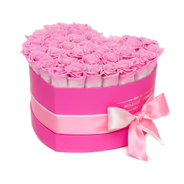 The Million Love Heart - Candy Pink Eternity Roses - Hot Pink Box - The Million Roses Slovakia