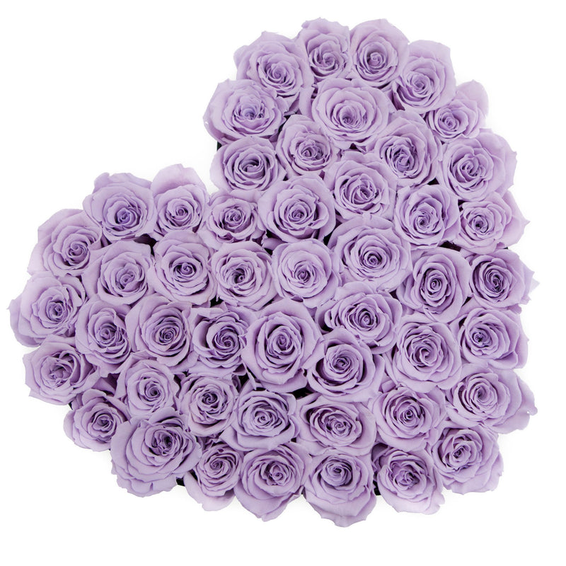 The Million Love Heart - Lavender Eternity Roses - White Box - The Million Roses Slovakia
