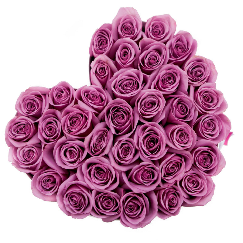 The Million Love Heart - Pink Roses - White Box - The Million Roses Slovakia