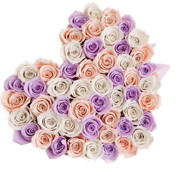 The Million Love Heart - Princess Eternity Rose Selection - Vanilla Box - The Million Roses Slovakia