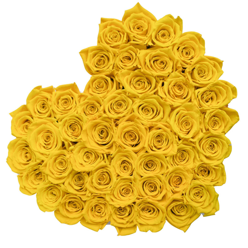 The Million Love Heart -Yellow Roses - Hot Pink Box - The Million Roses Slovakia