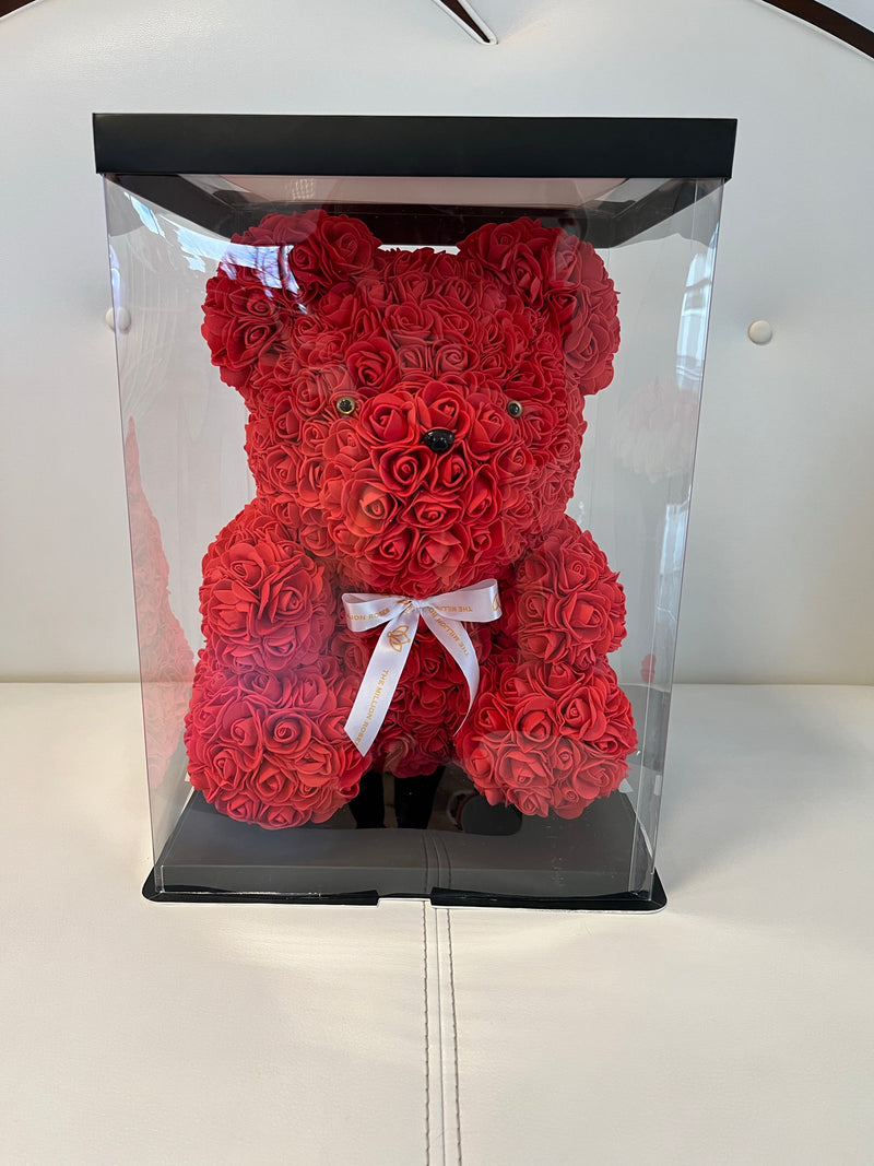 Rose Bear- Red, 40cm - The Million Roses Slovakia
