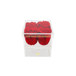 The Acrylic (single rose) - Rose Box With Drawer - The Million Roses Slovakia