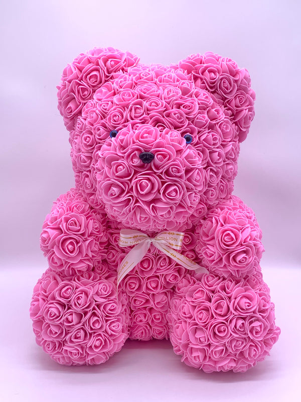 Rose Bear-  Pink, 40cm - The Million Roses Slovakia