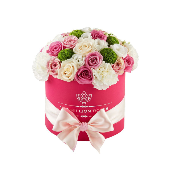 Small - Pink Mix - Hot Pink Box - The Million Roses Slovakia