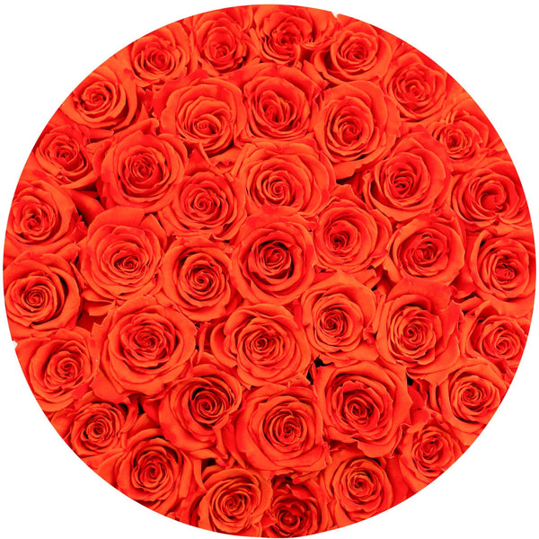 Medium - Hermès Orange Eternity Roses - White Box - The Million Roses Slovakia