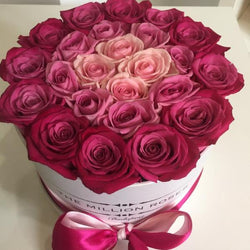 Small - 3 Mix Roses - White Box - The Million Roses Slovakia