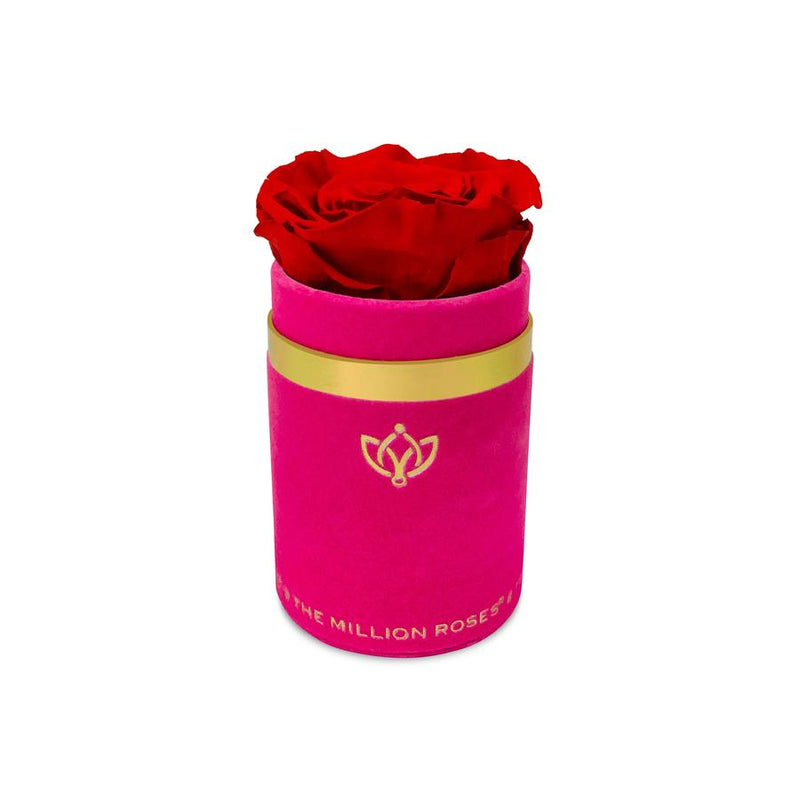 Single Rose Box - Pink Suede - The Million Roses Slovakia