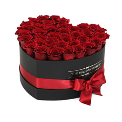 The Million Love Heart - Red Eternity Roses - Black Box - The Million Roses Slovakia