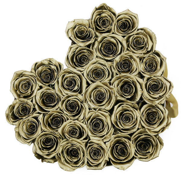 The Million Love Heart - Gold  Roses - Black Box - The Million Roses Slovakia