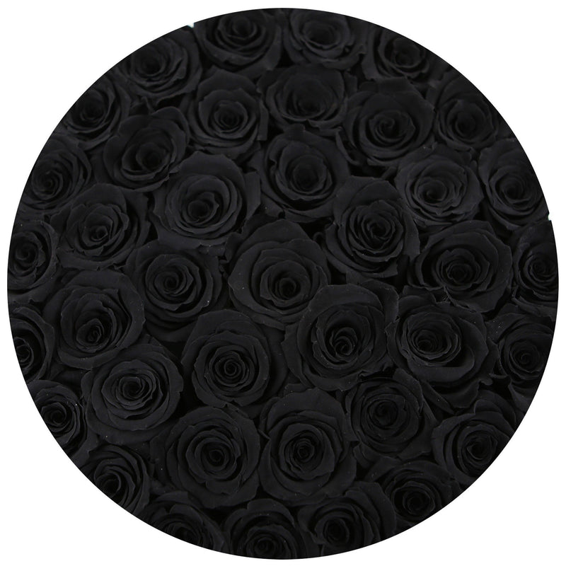 Medium - Black Eternity Roses - Gold & Black Box - The Million Roses Slovakia