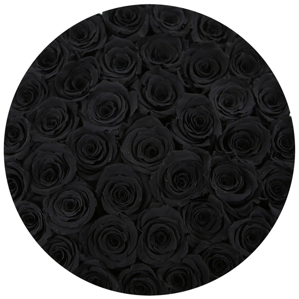 Medium - Black Eternity Roses -  Black & Gold Box - The Million Roses Slovakia