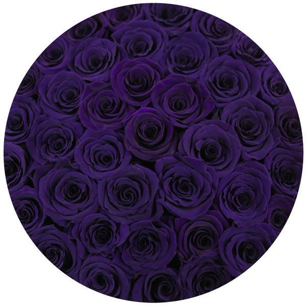 Medium - Deep Purple Eternity Roses - White Box - The Million Roses Slovakia
