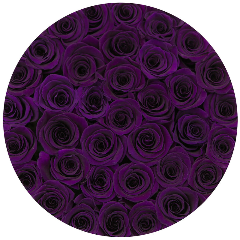 Medium - Dark Purple Eternity Roses - Black Box - The Million Roses Slovakia