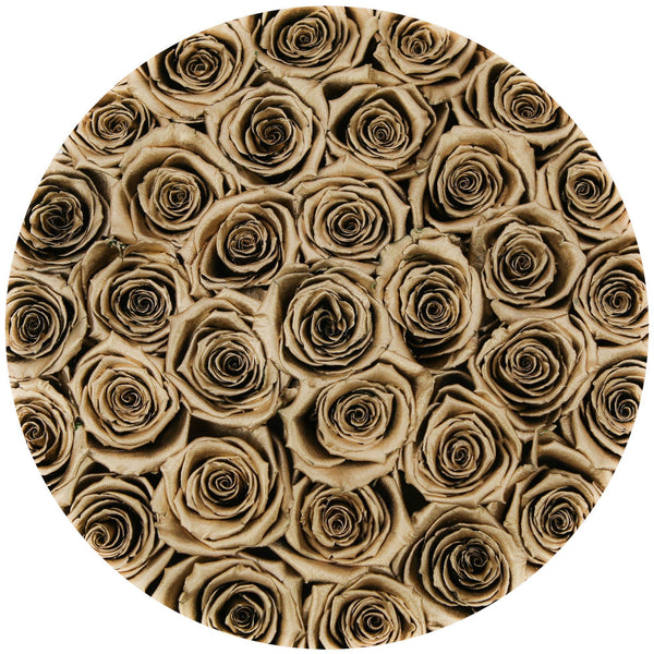 Medium - Gold Eternity Roses - Gold & Black Box - The Million Roses Slovakia