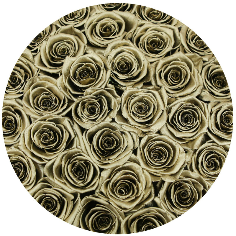 Medium - Gold Eternity Roses - White Box - The Million Roses Slovakia