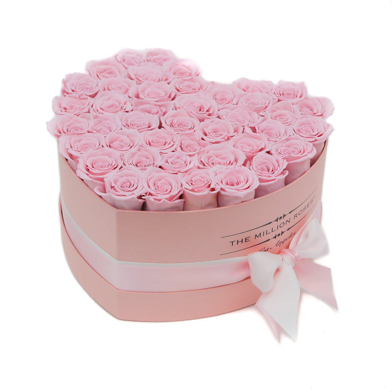 The Million Love Heart - Pink Roses - Pink Box - The Million Roses Slovakia