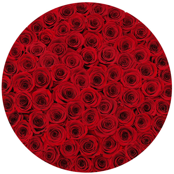 The Million Large Luxury Box - Red Roses - White Box - The Million Roses Slovakia