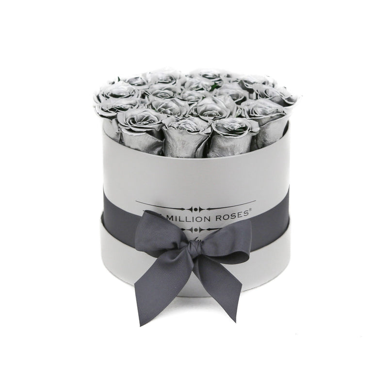 Small - Silver Eternity Roses - Silver Box - The Million Roses Slovakia