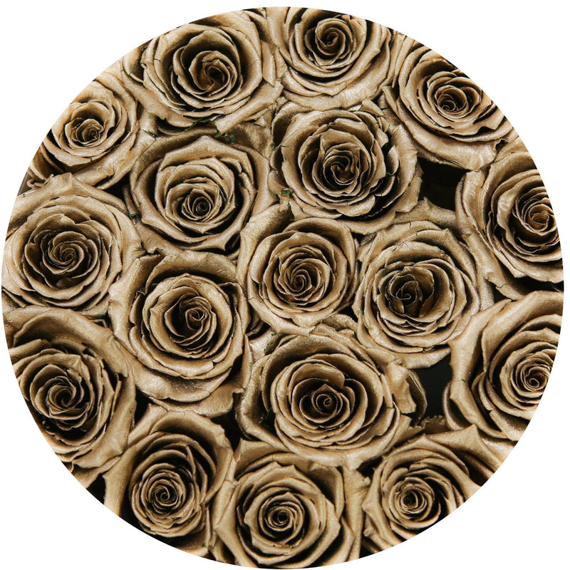Small - Gold Eternity Roses - Pink Box - The Million Roses Slovakia