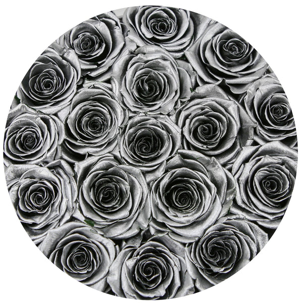 Small - Silver Eternity Roses - Silver Box - The Million Roses Slovakia