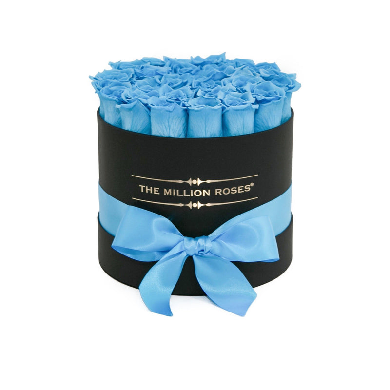 Small - Light Blue Eternity Roses - Black Box - The Million Roses Slovakia