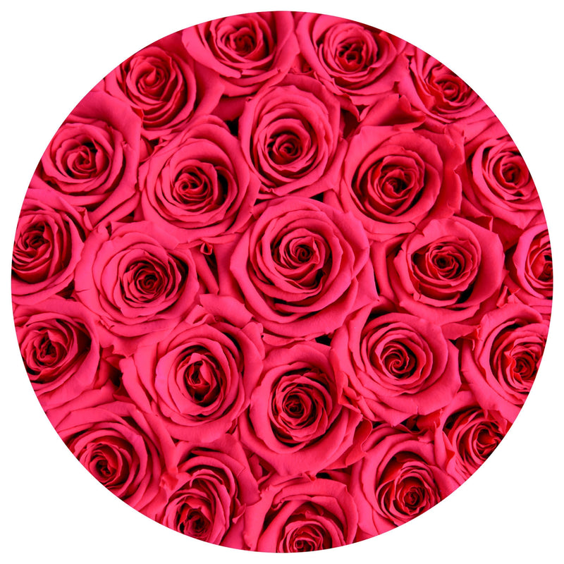 Small - Hot Pink Eternity Roses - White Box - The Million Roses Slovakia