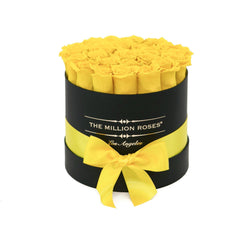 Small - Yellow Roses - Black Box - The Million Roses Slovakia
