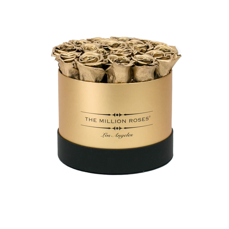 Small - Gold Eternity Roses - Gold & Black Box - The Million Roses Slovakia